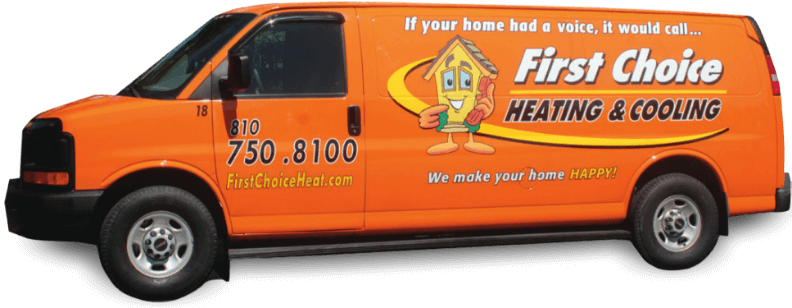 First Choice Heating & Cooling Service Van