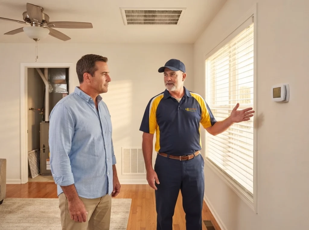Fenton homeowner reviewing summer AC efficiency and airflow tips